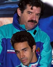 Sauber's Sergio Rinland and Pedro Diniz