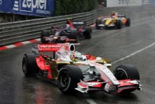 Adrian Sutil on his way to a spectacular DNF at Monaco in 2008.