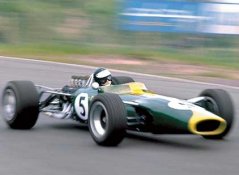 Jim Clark in the Lotus 49: it